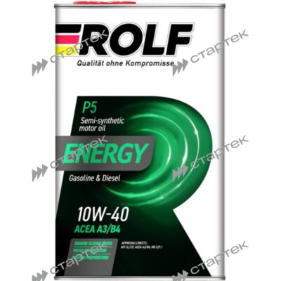 Масло моторное ROLF ENERGY SAE 10W40 API SL/CF (1л 322232) (подакциз)