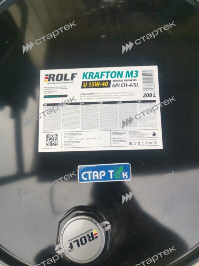 Масло моторное ROLF KRAFTON M3 U 15W40 API CH-4/SL (208л) (подакциз) - фото 2