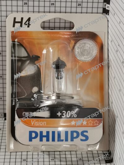 Автолампа  H4 12V-60/55W 12342PRB1 Vision (Philips) - фото 2