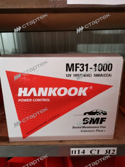 Аккумулятор HANKOOK 31-1000 толст. клеммы(6ст-140) - фото 2